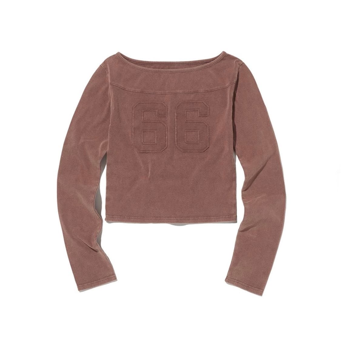Sudae 스웨이드 티셔츠 66 washed long sleeve_버건디 상품이미지1