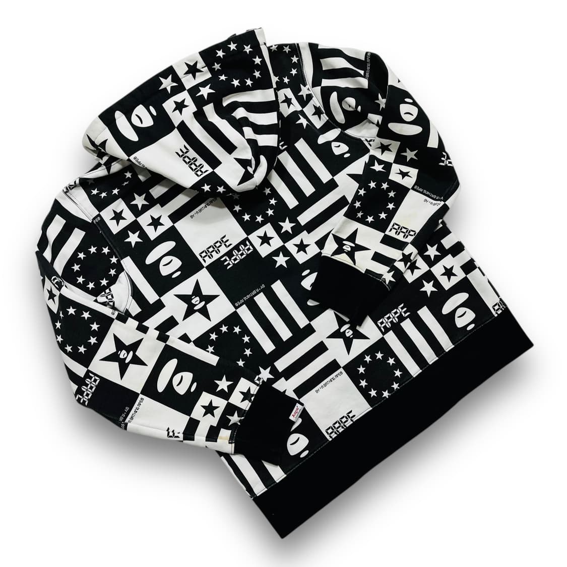 Aape 더블 스타 퍼즐 시그니처 로고 후디 집업 상품이미지4