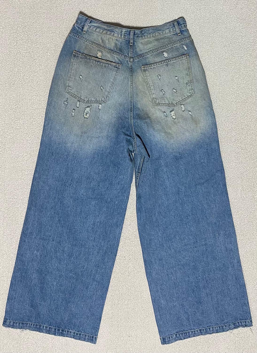 선데이오프클럽 더블웨이스트 디스트레스드 팬츠 상품이미지4