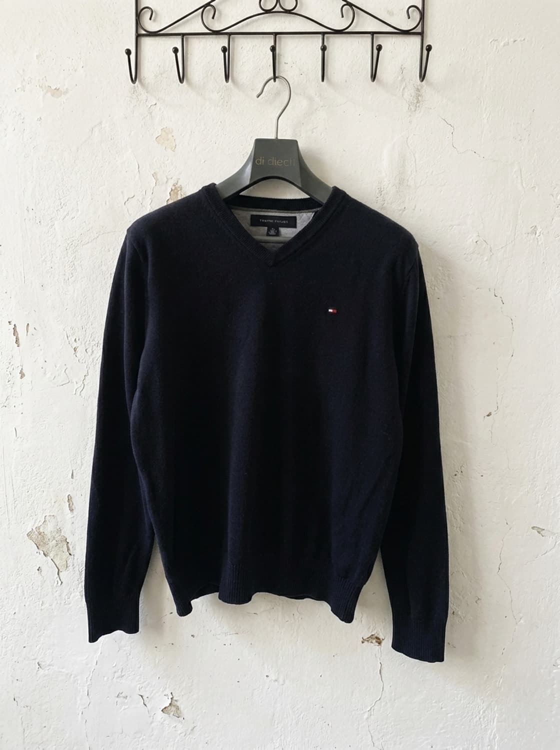 타미힐피거 네이비 브이넥 니트 M 상품이미지1