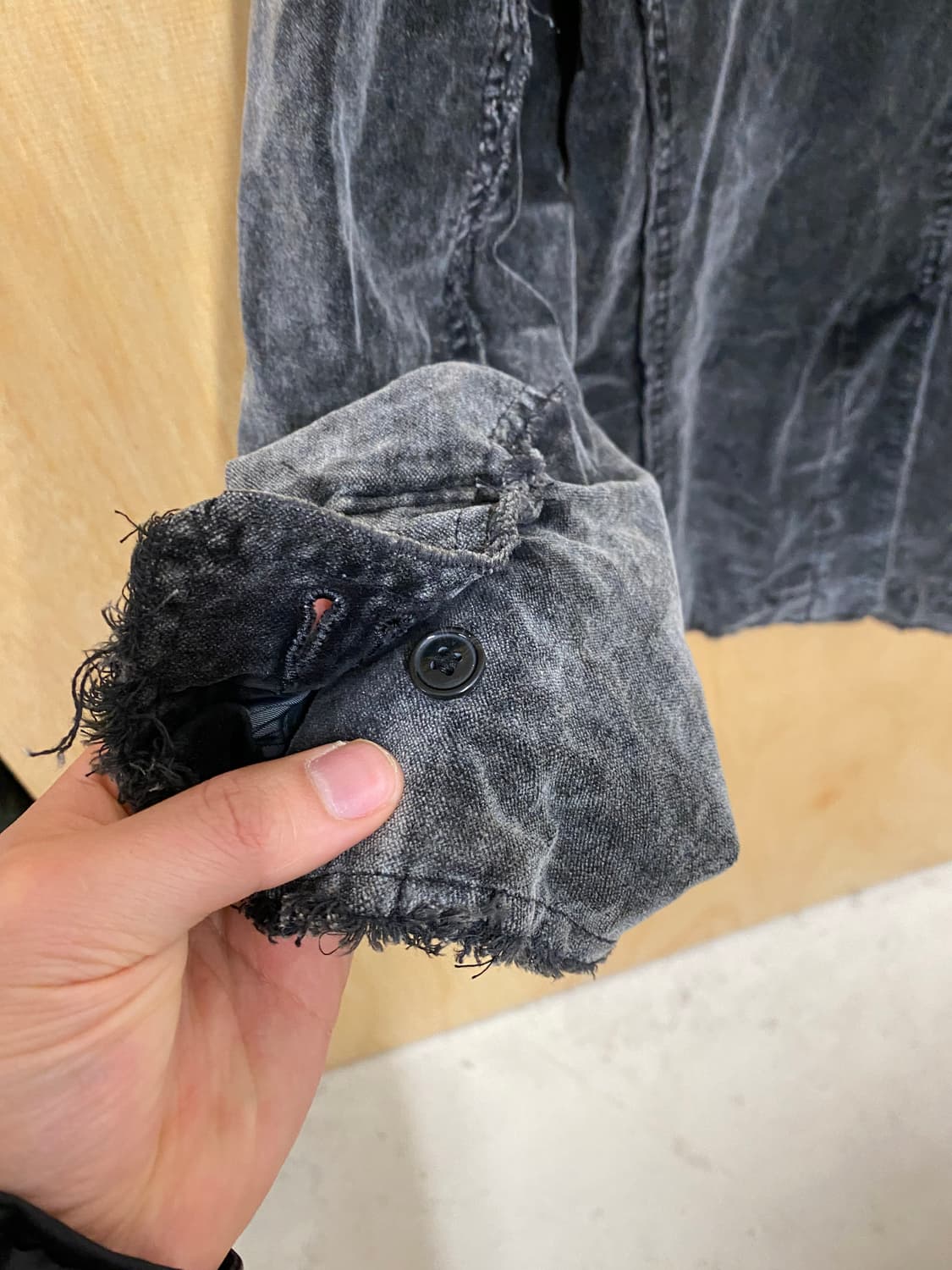 VTG hard washed velvet blazer 하드워싱 벨벳 자켓 상품이미지7