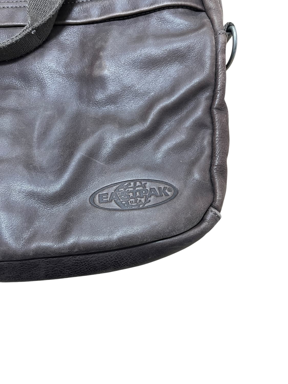 00s EASTPAK 빈티지 레더 브리프백 (브라운) 상품이미지3