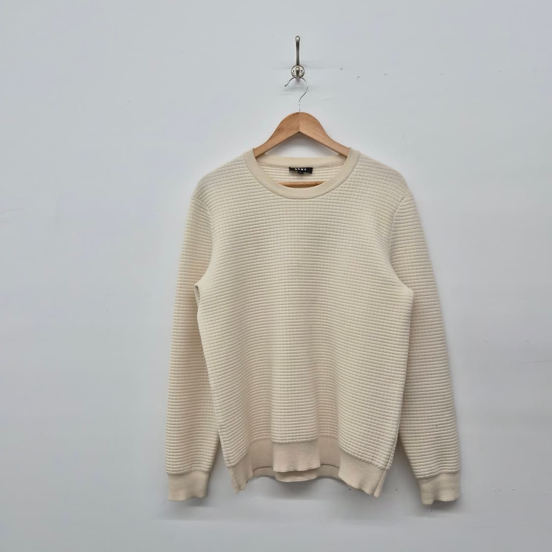 DKNY 아이보리 골지 니트 여성 M 상품이미지1