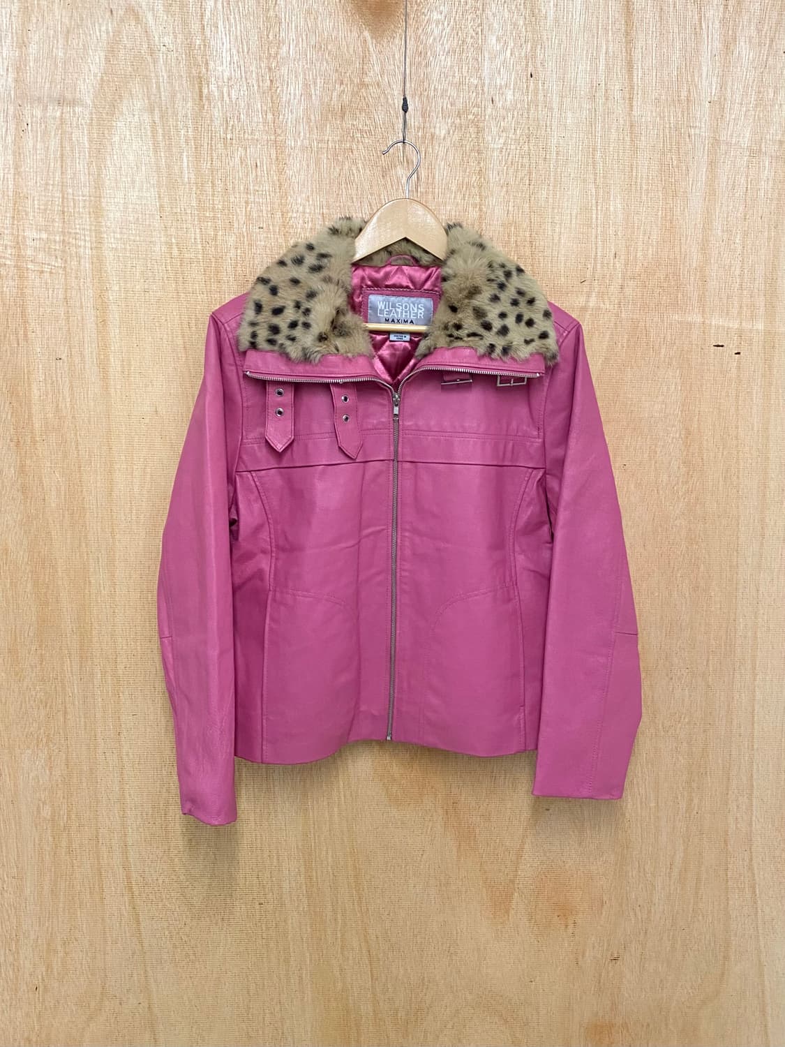 WILSON LEATHER fur leather jacket 레오파드 퍼 상품이미지1