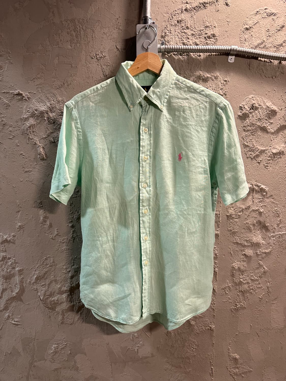 SP 폴로 랄프로렌 POLO 클래식핏 린넨 반팔 셔츠 민트 상품이미지1