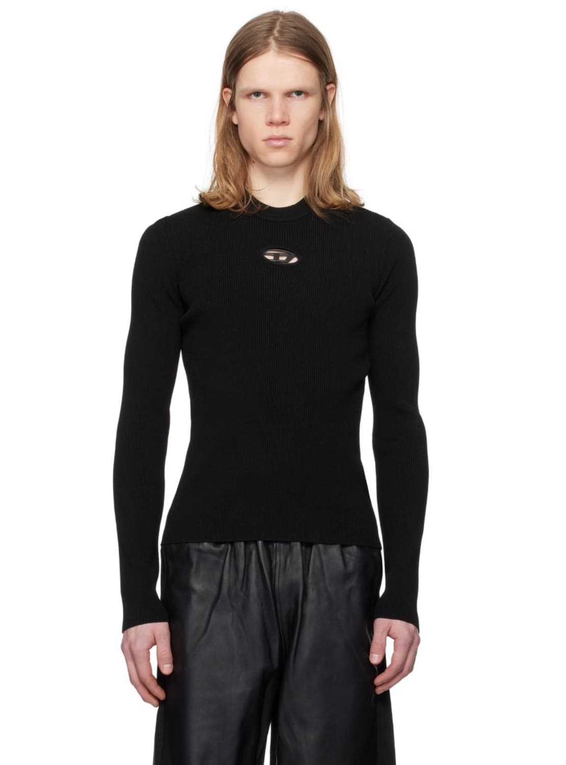 디젤 메탈로고 자카리 니트 블랙 L 새상품 상품이미지1