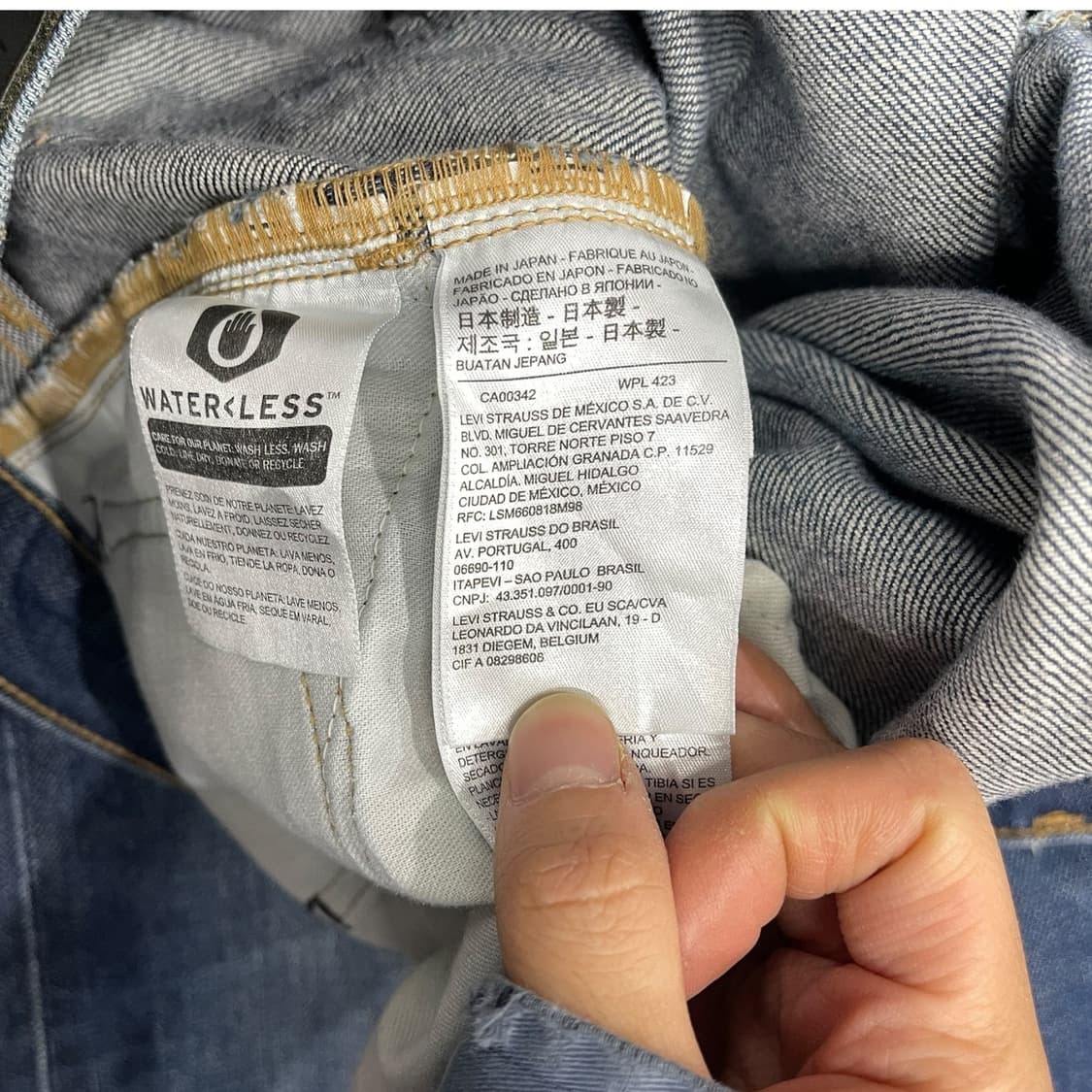 리바이스 502 재팬 메이드 블루탭 셀비지 데님팬츠 상품이미지8
