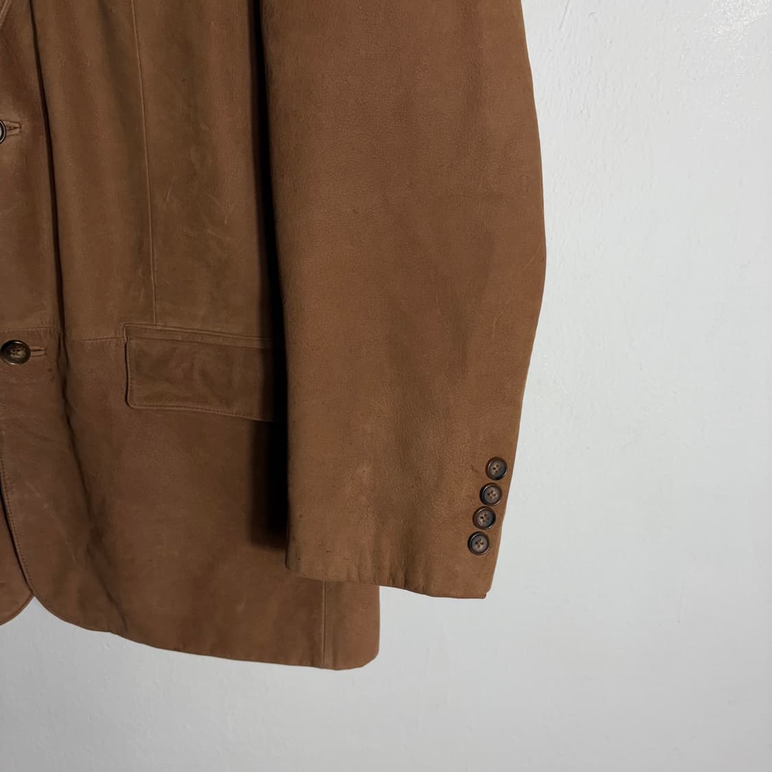 스웨이드 브라운 가죽 자켓(Free) 상품이미지5