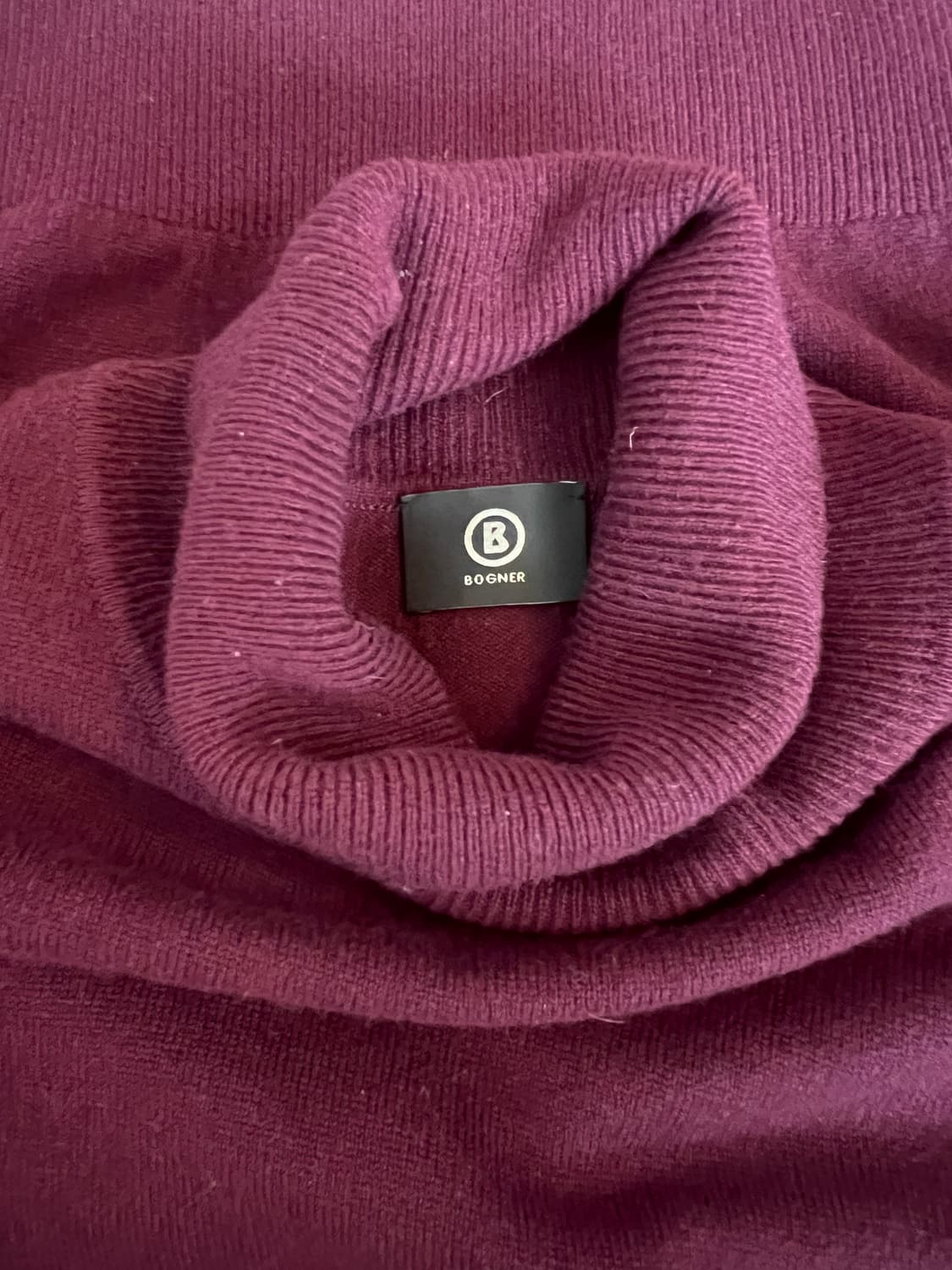 보그너 남성 버건디퍼플 캐시미어100 터틀넥니트 상품이미지5