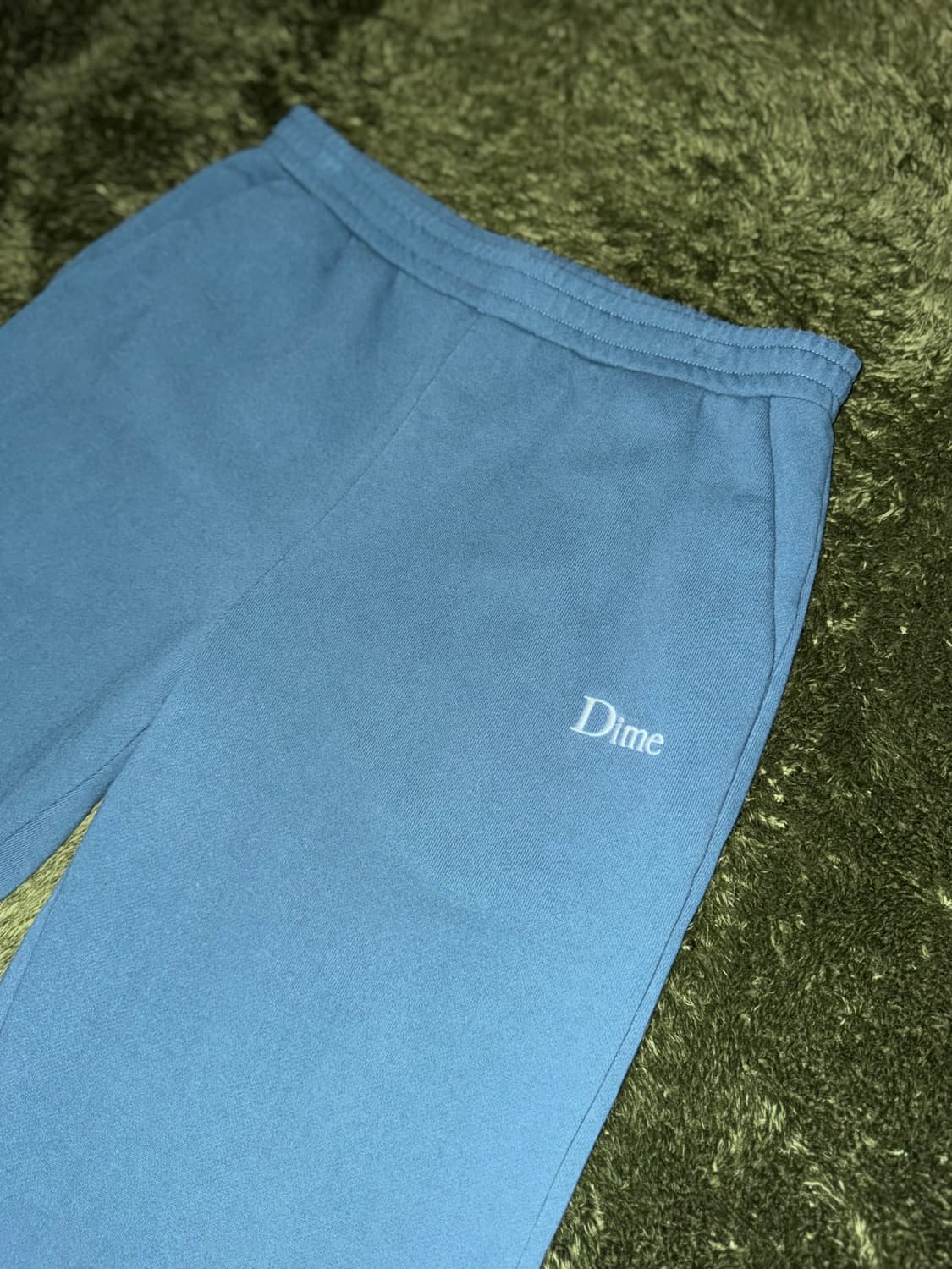 [L] DIME 다임 엠브로이더리 로고 스웻 팬츠 틸 그린 상품이미지2