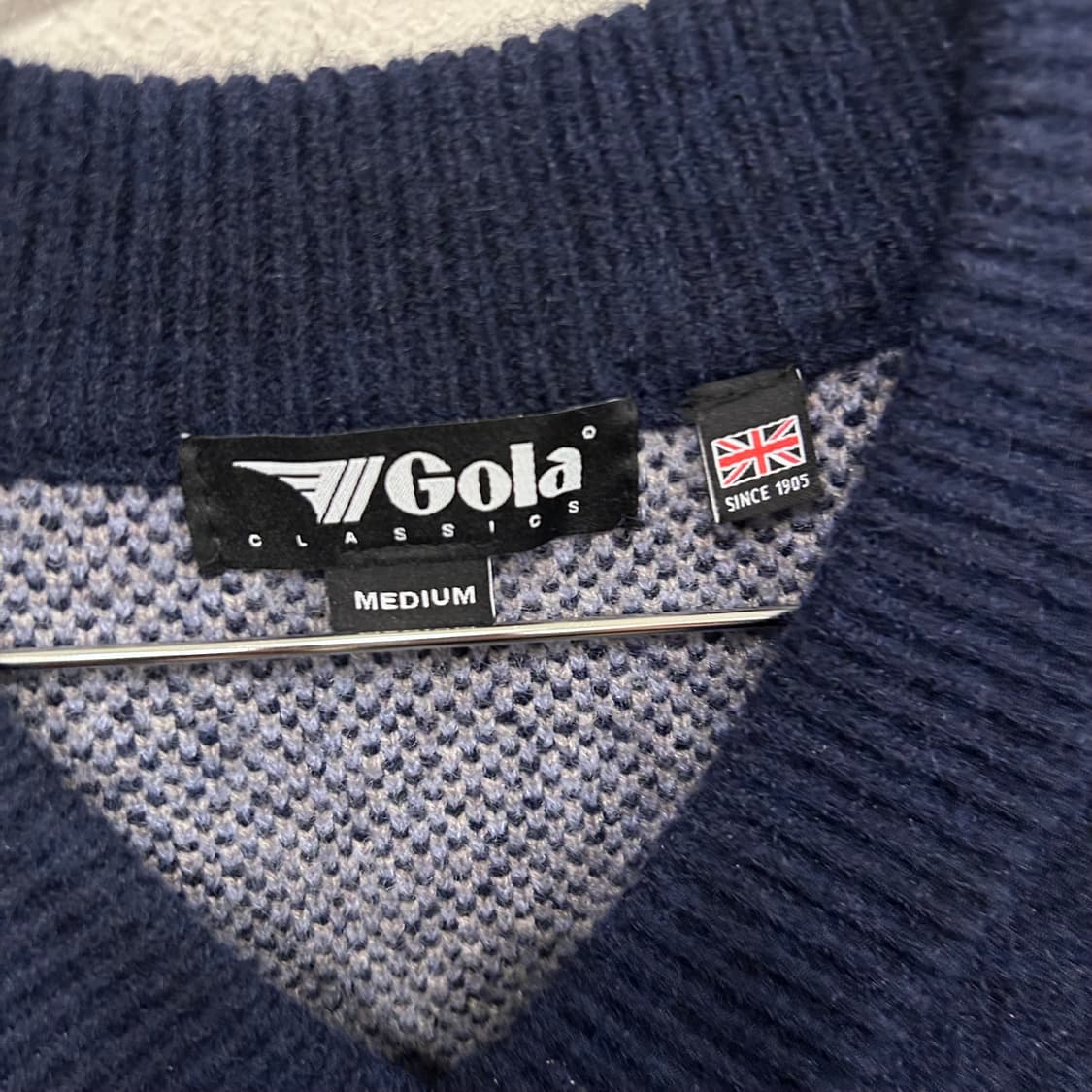 GOLA 클래식 다이아몬트 패턴 니트 베스트 상품이미지3