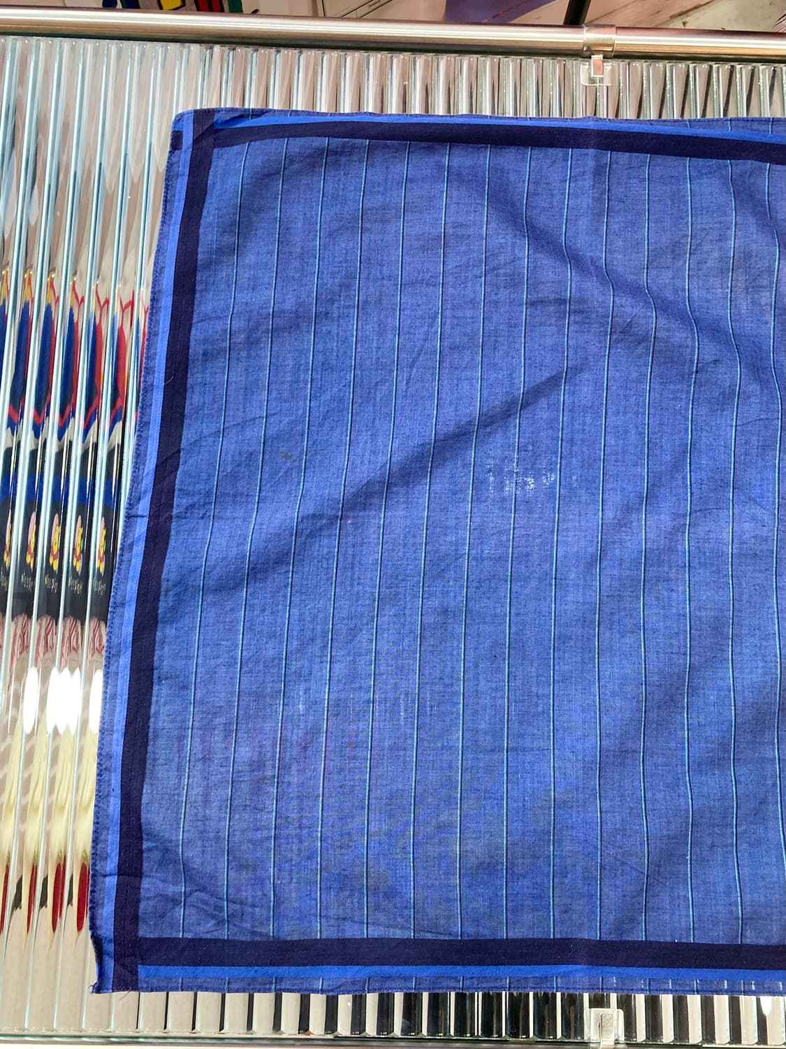 빈티지 네이비 스트라이프 손수건 상품이미지4