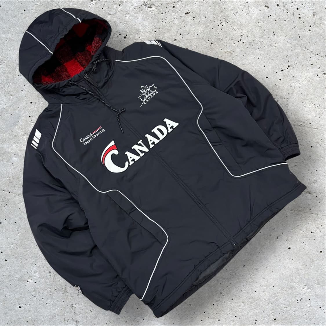 [110] 데상트 캐나다 스쿼드 스케이팅 후드 패딩 점퍼 B573 상품이미지1