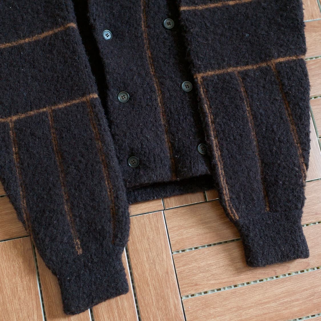 80‘s Issey miyake wool double cardigan 상품이미지5