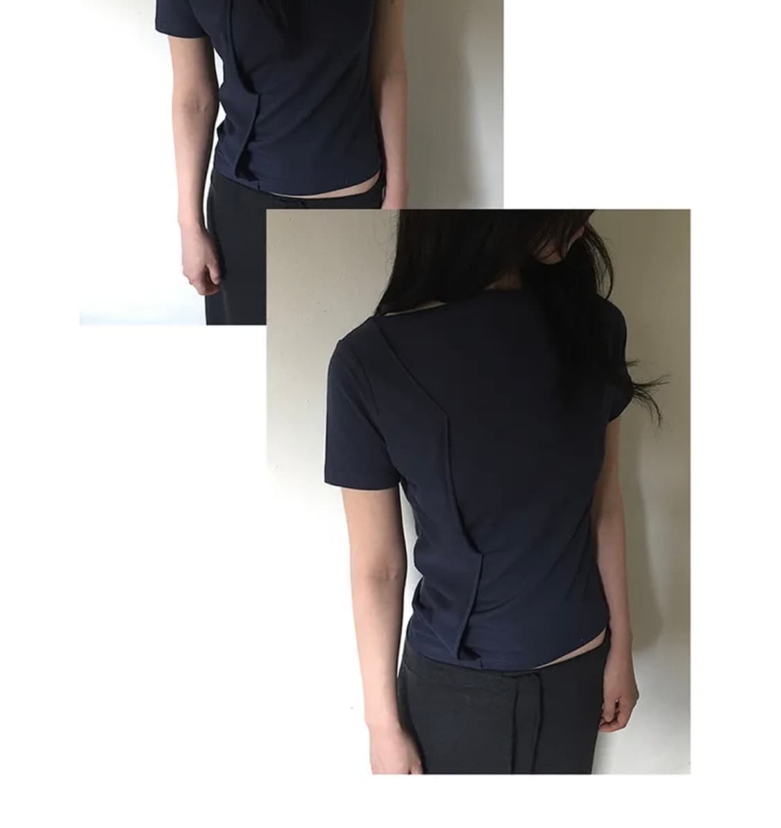 rihae asymmetric wave tee 반팔 상품이미지1
