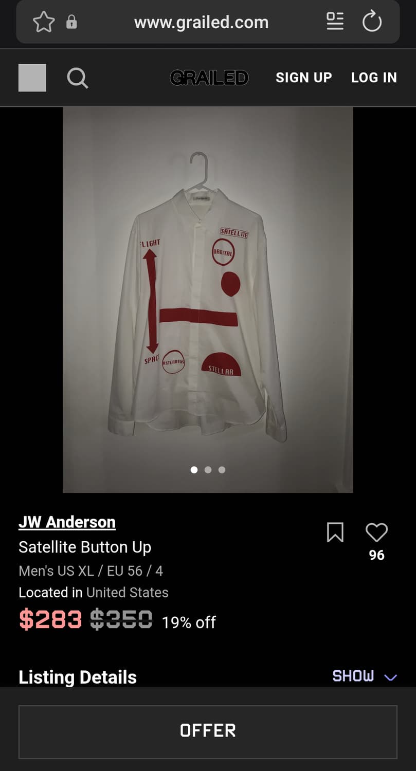 JW앤더슨 스페이스 셔츠 상품이미지6