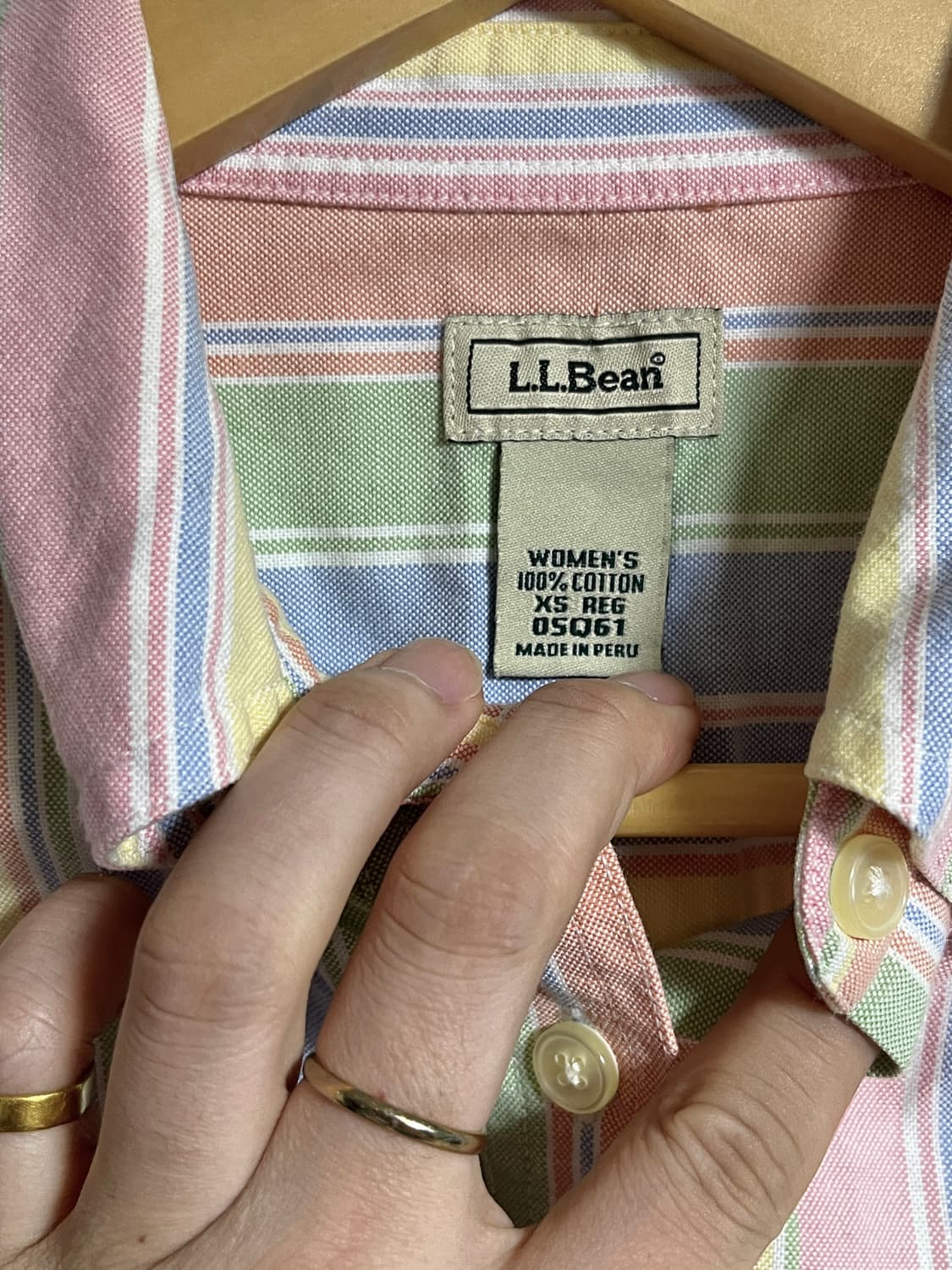 L.L.Bean 엘엘빈 오버핏 스트라이프 셔츠 XS 상품이미지4