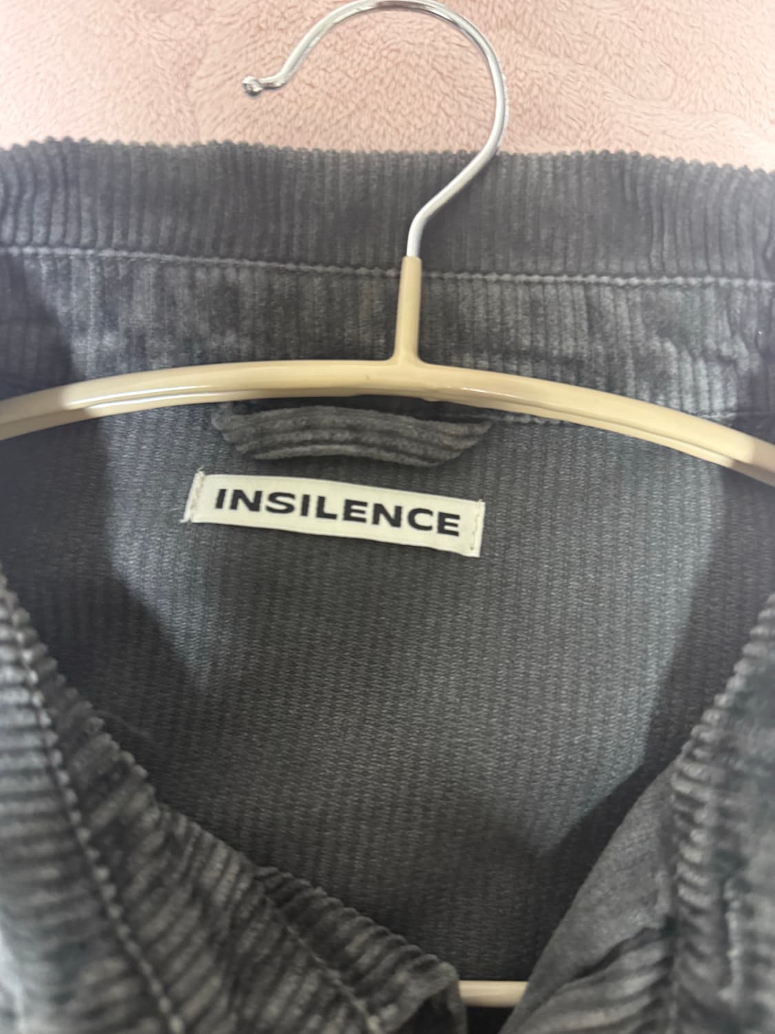 인사일런스 피그먼트 코듀로이 셔츠 차콜 L 상품이미지3