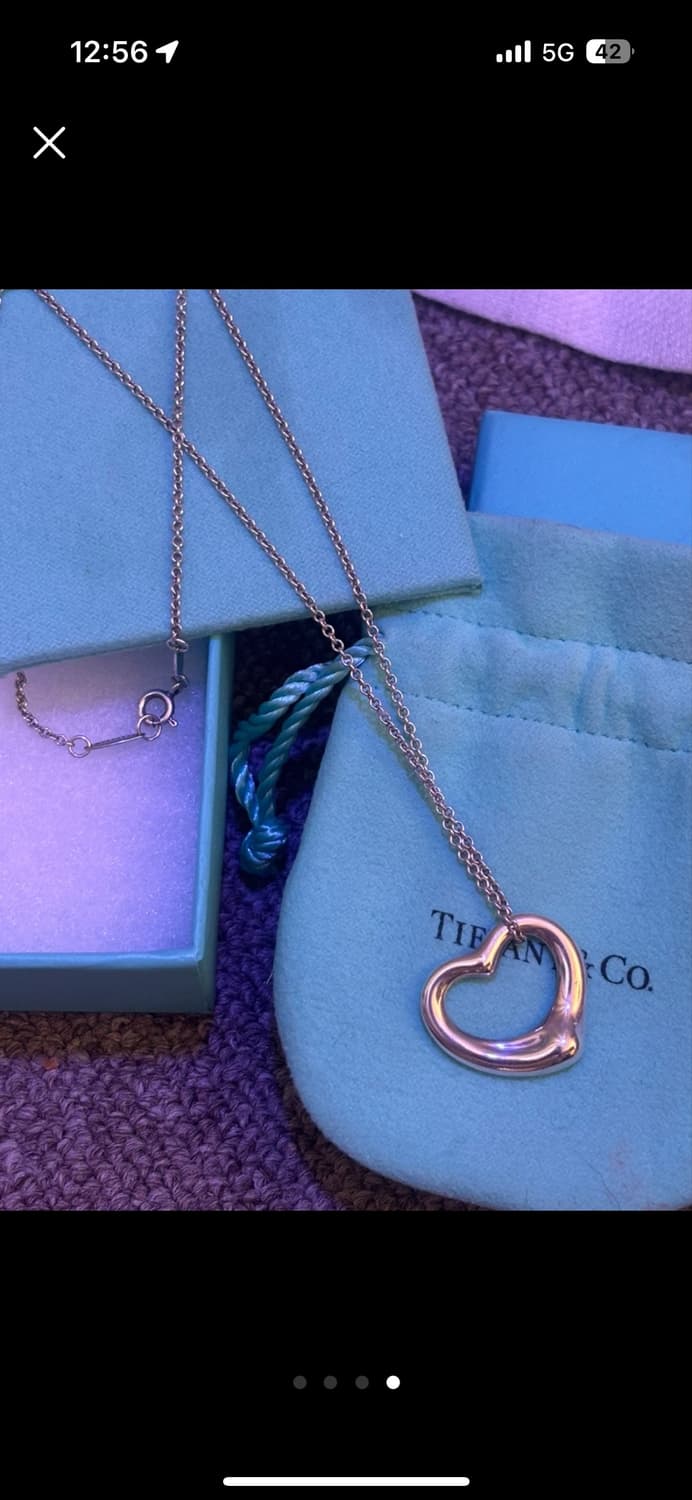 <Tiffany.co 정품> 실버 상태 A급 엘사퍼레티 22mm 네크리스 상품이미지3