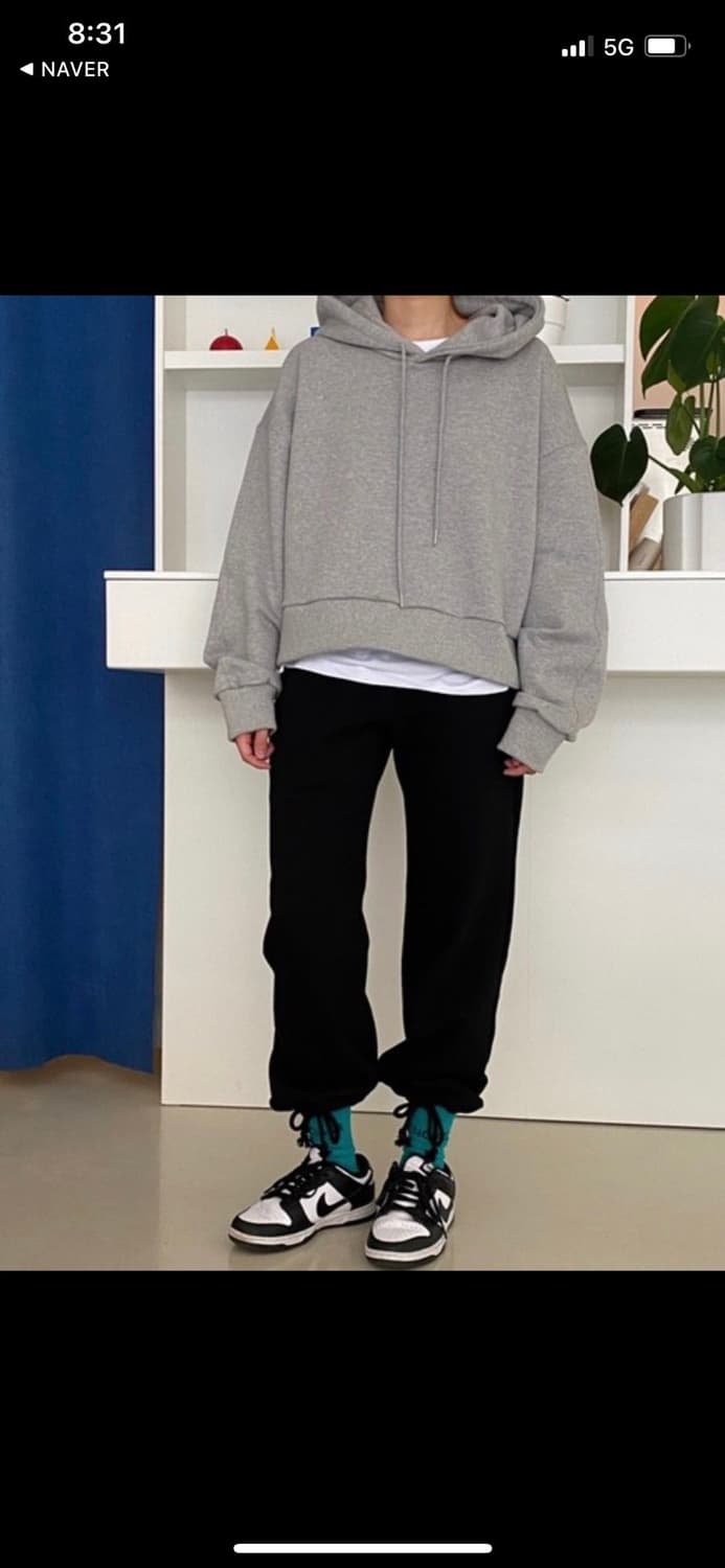 아이링마켓 조거후드티 후드티셔츠 그레이 상품이미지4