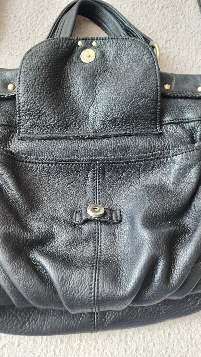 Beaure 뷰레 Y2k  블랙 소가죽 크로스백 상품이미지5