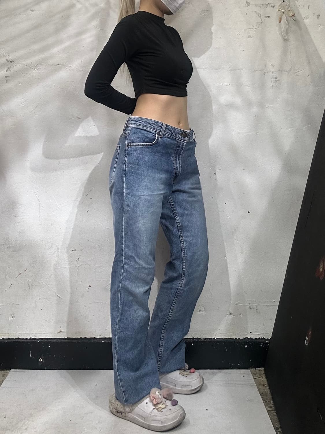 갭 부츠컷 플레어진 연청 데님 팬츠  상품이미지1