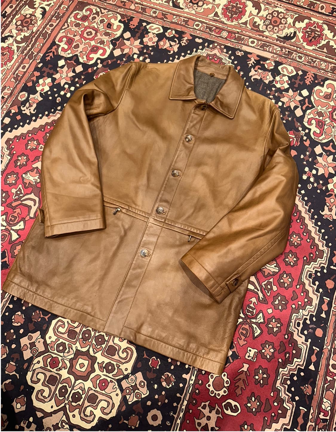 ( L-XL ) 가죽자켓 가죽카코트 빈티지가죽 양가죽자켓 워크웨어 빈티지 상품이미지4