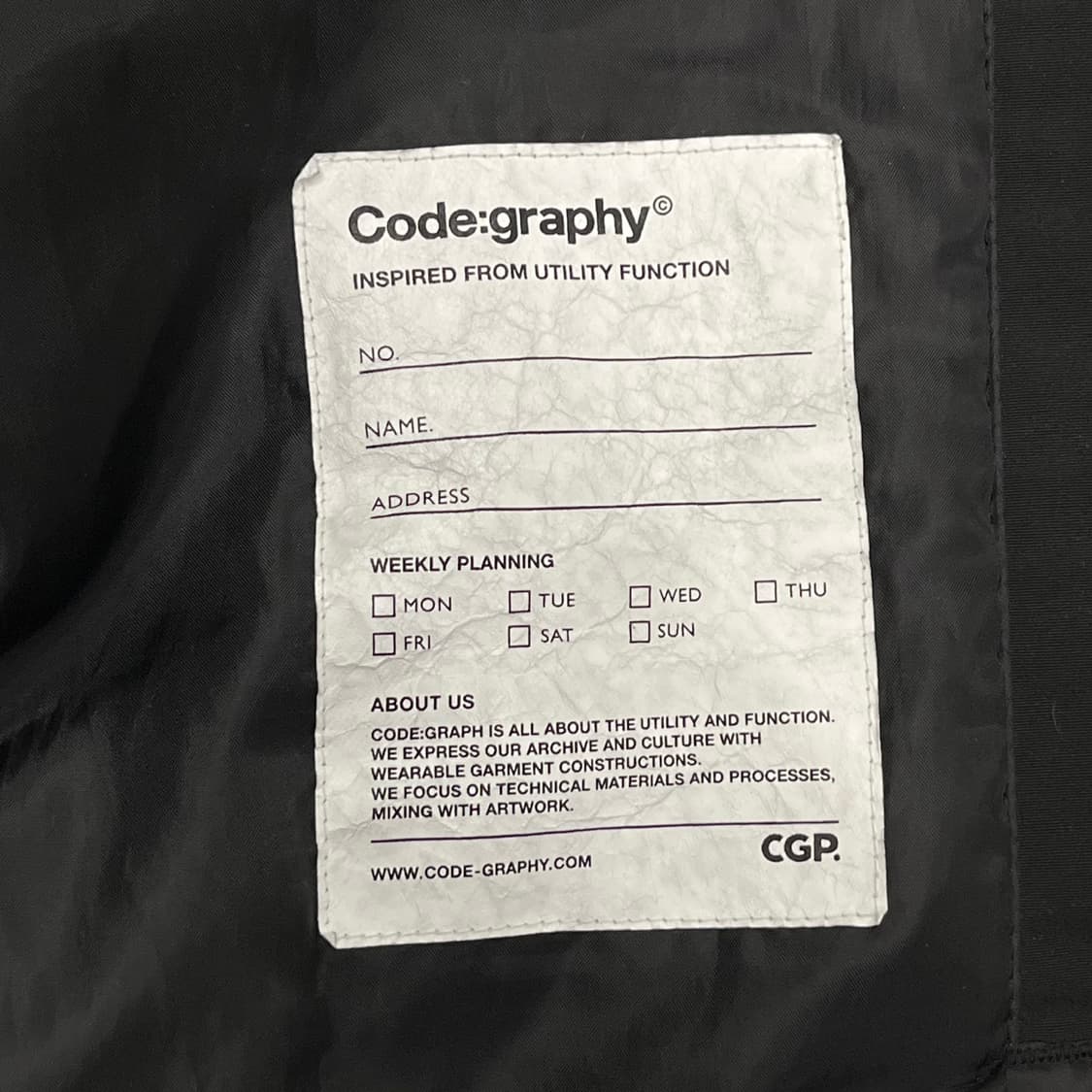 [정품/L] 코드그라피 블랙 봄버 자켓 b14 상품이미지6