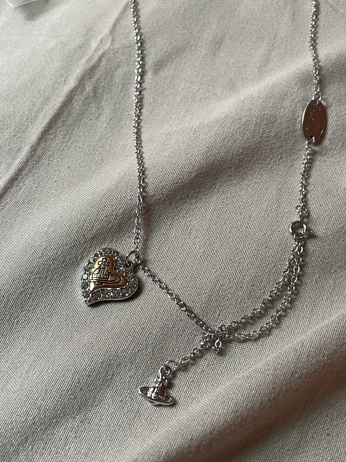 비비안웨스트우드 빈티지 골드 하트 펜던트 상품이미지3