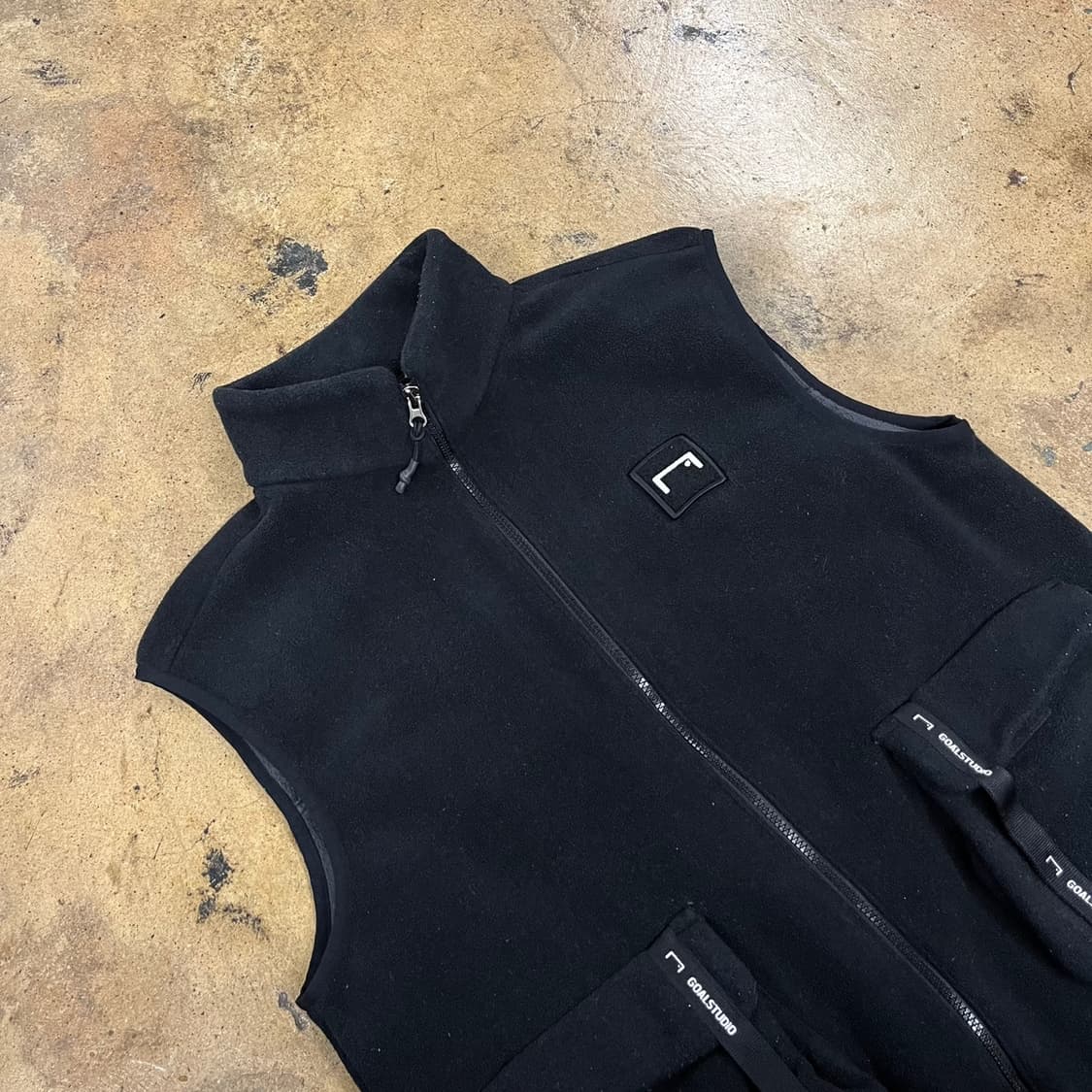 [정품/M] 골스튜디오 블랙 플리스 조끼 b10 상품이미지1