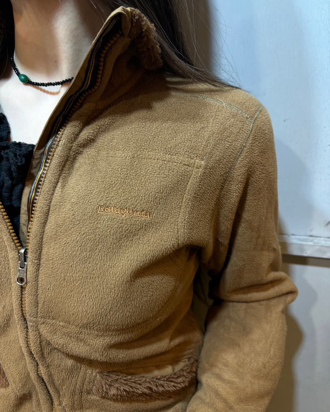 90s PATAGONIA brown reversible fleece jk 상품이미지4