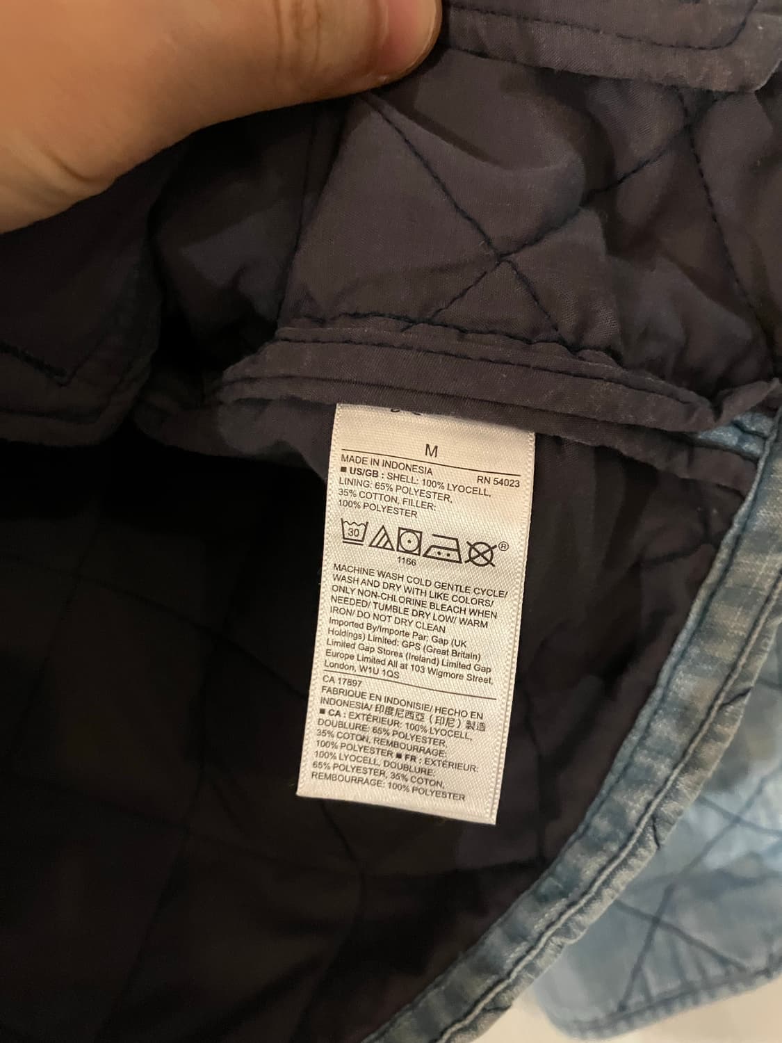 GAP 퀼팅 데님 자켓 M 상품이미지5