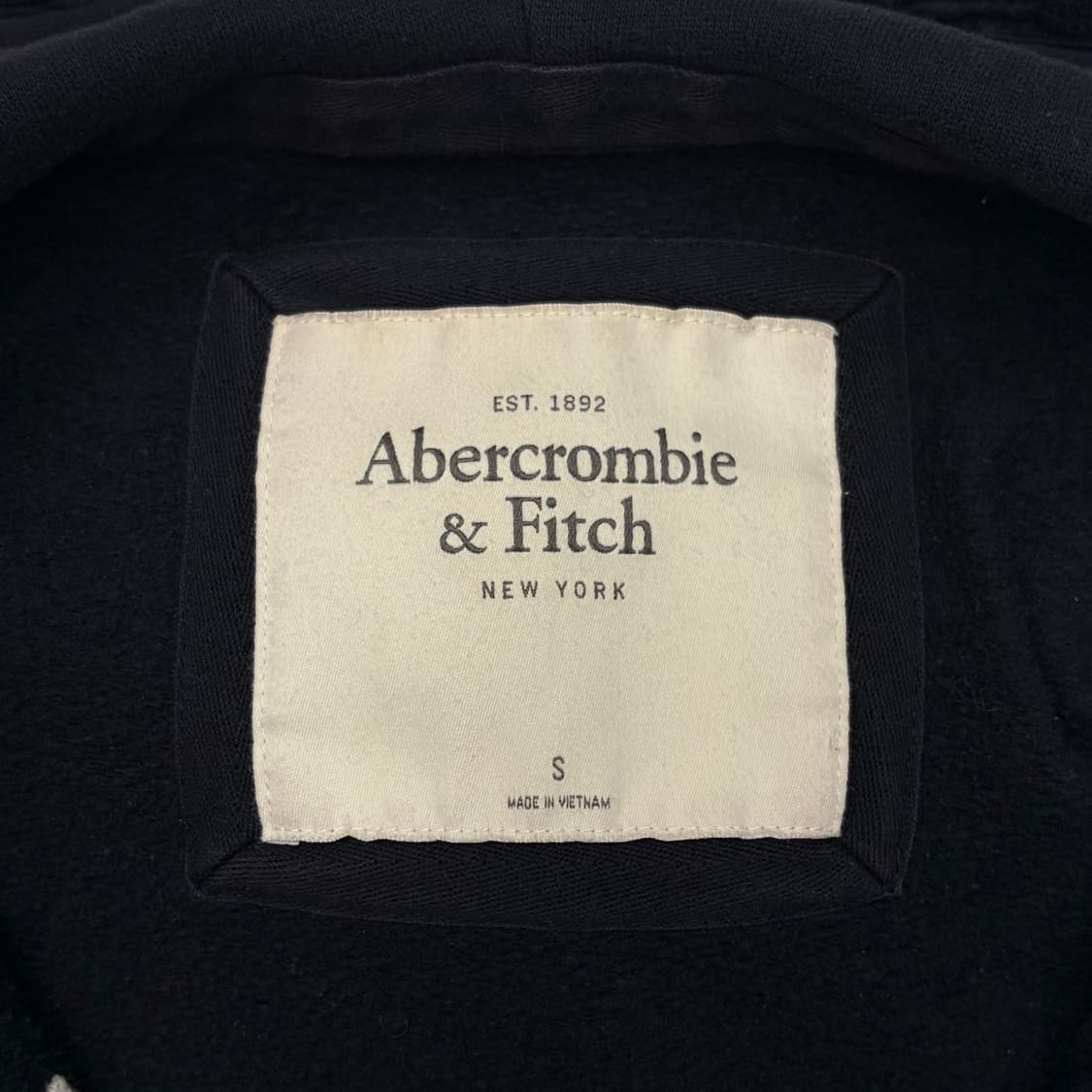 Abecrombie 아베크롬비 딱붙핏 후드집업 네이비 S 상품이미지5