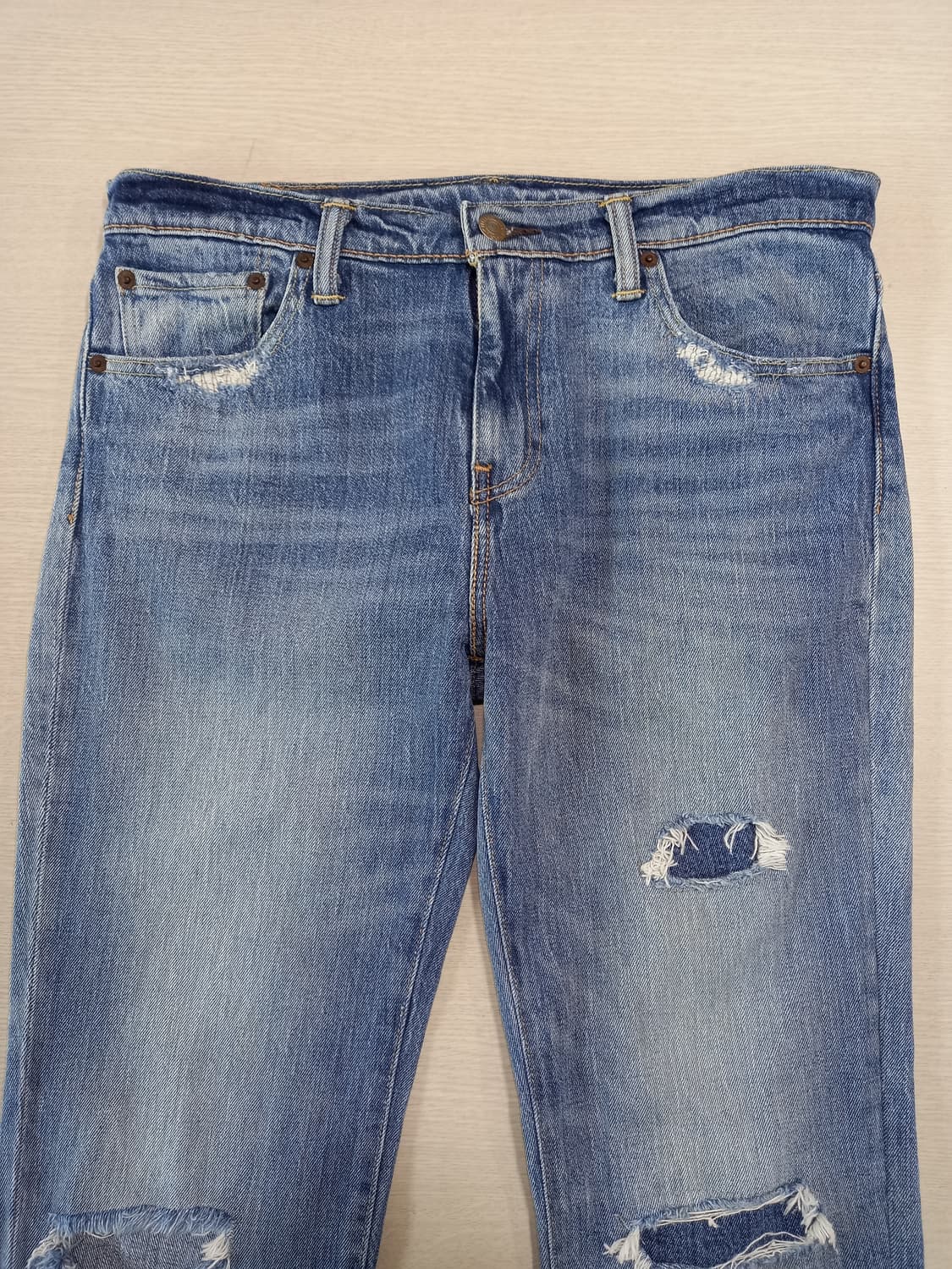 32 리바이스511 WhiteOak 데미지워싱 스판 리페어진 32-354 상품이미지3