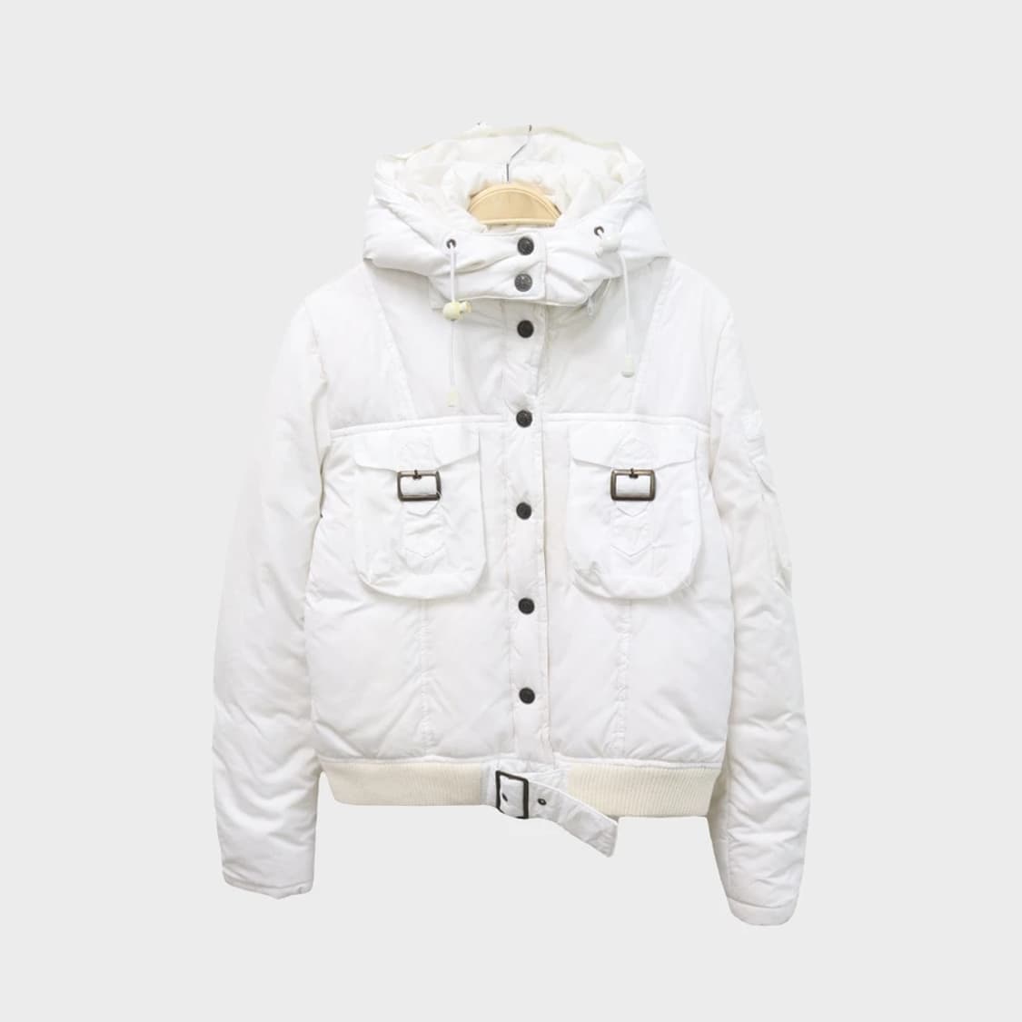 GEORGE PALOMALES  화이트 후드 패딩 61082 상품이미지1