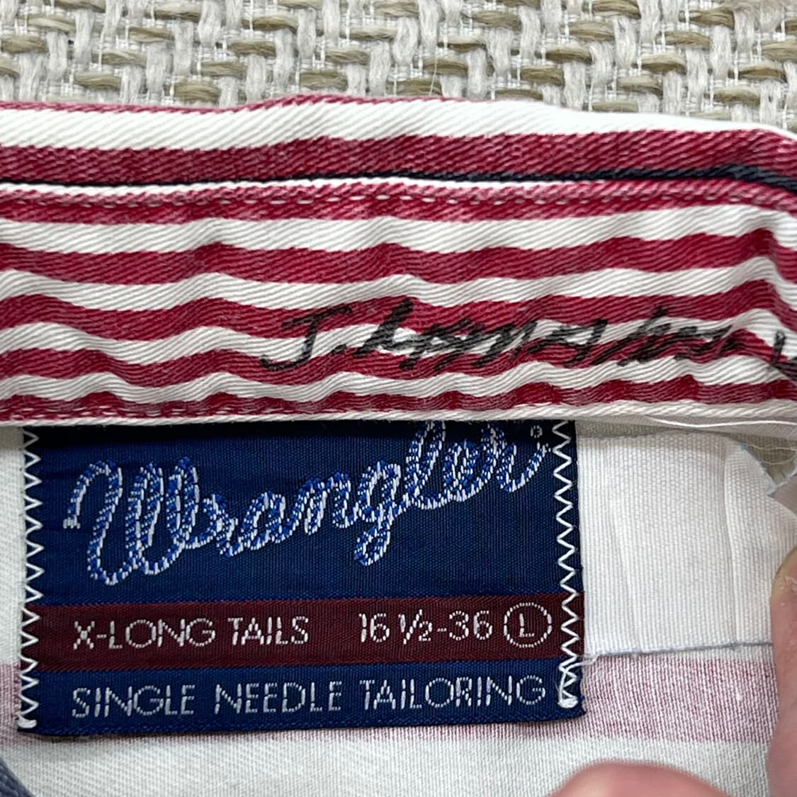 랭글러 스트라이프 워크셔츠 r3378 상품이미지6