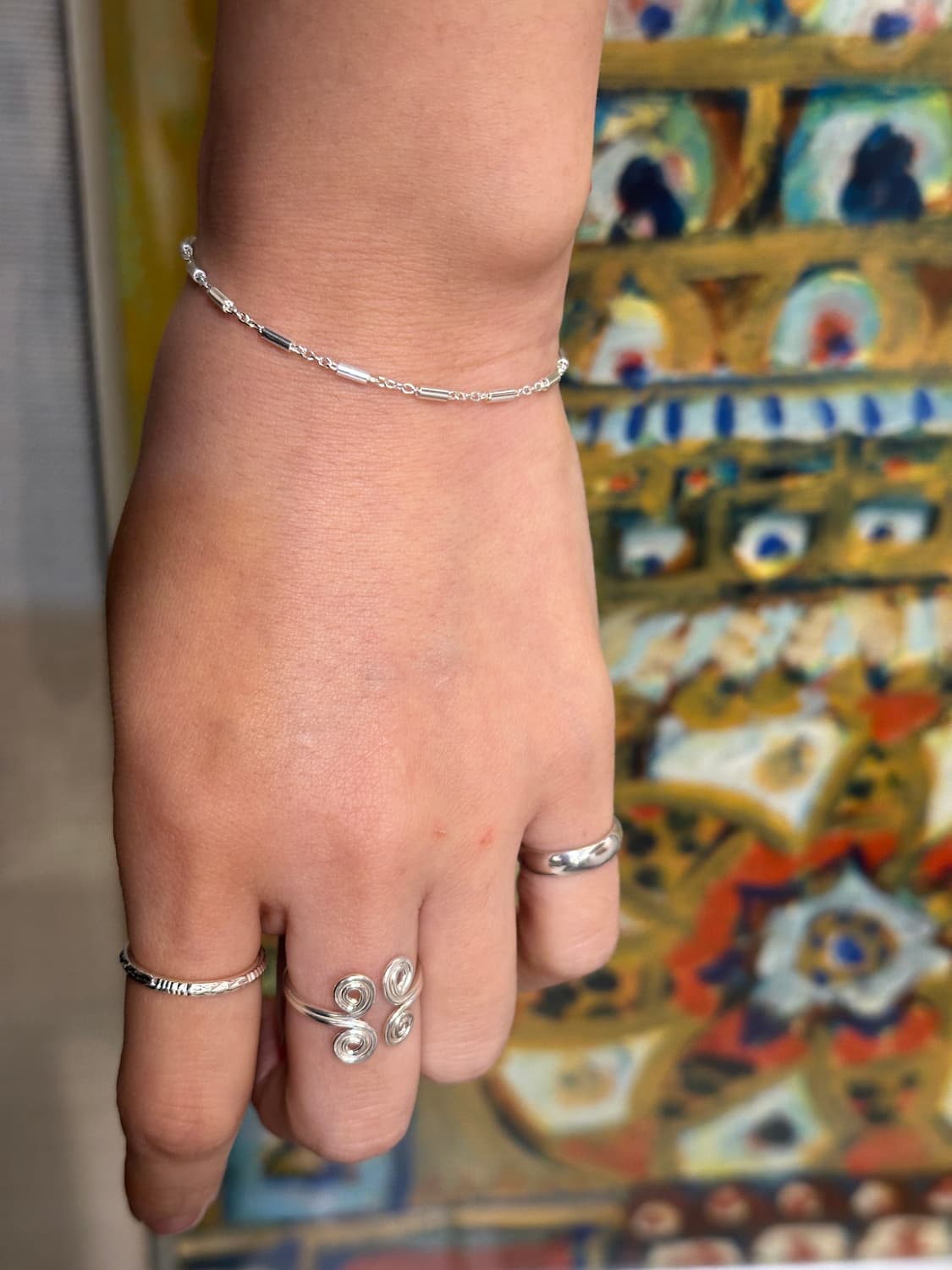 Cylinder Link 926Silver Bracelet 상품이미지3