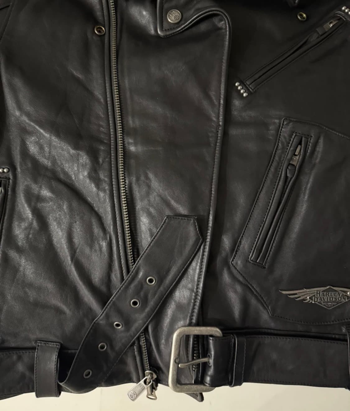 [할리데이비슨/120주년] 가죽 자켓 XL 상품이미지5