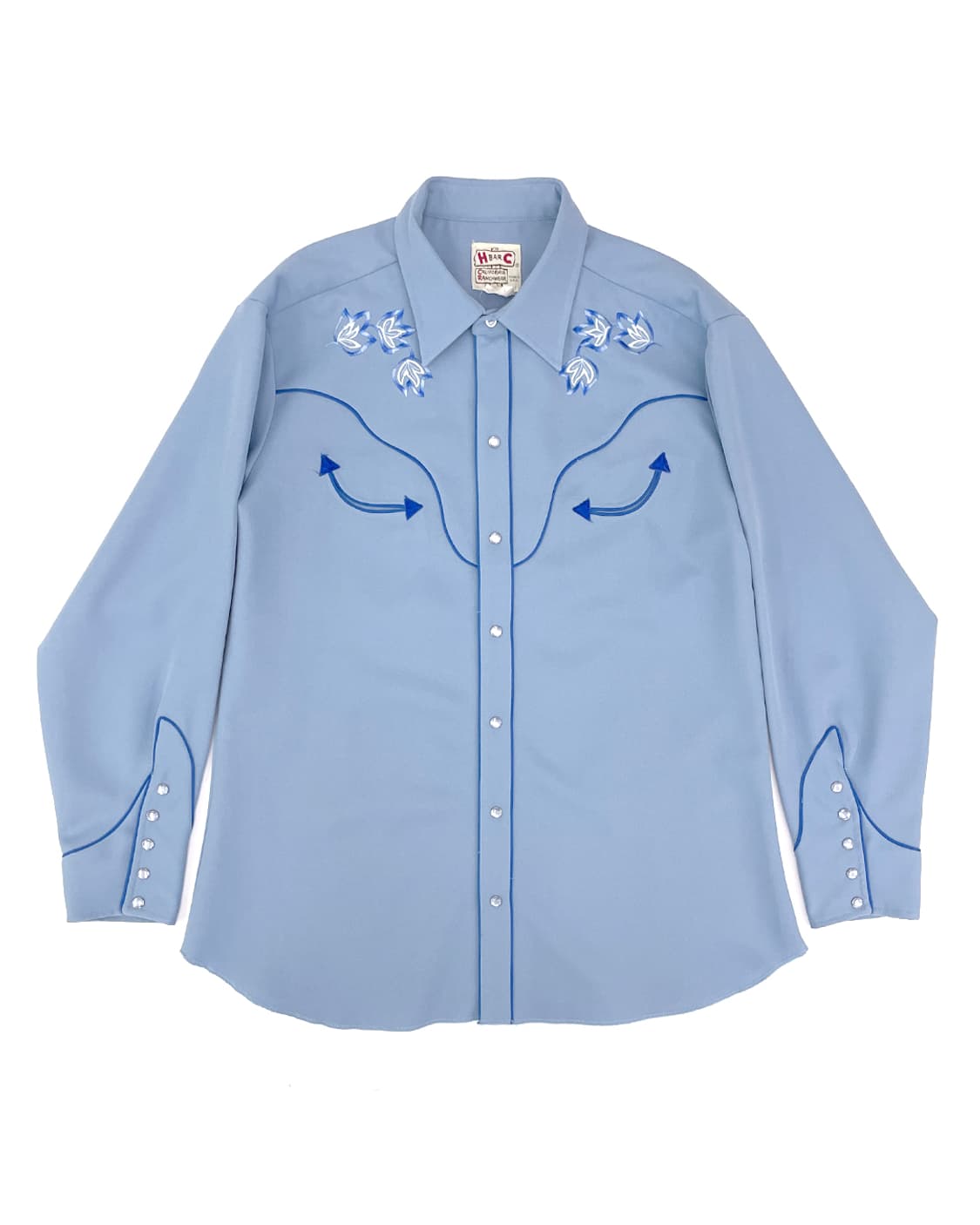 70년대 H bar C 플로랄 자수 웨스턴 셔츠 17 상품이미지1