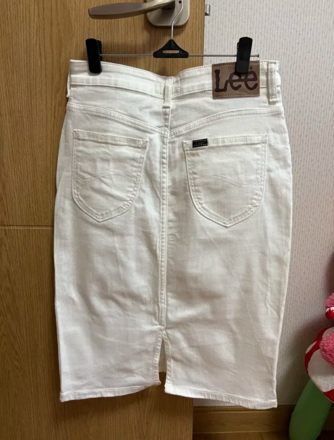 빈티지 lee 화이트 미디스커트 상품이미지1