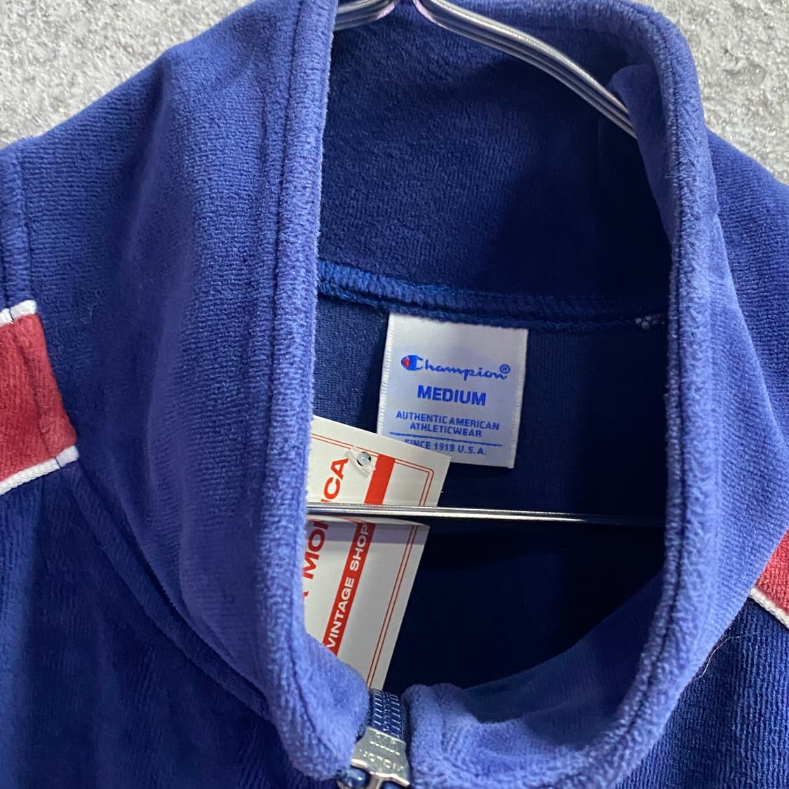 챔피온 캐주얼 네이비 벨벳 집업 B3335 상품이미지3