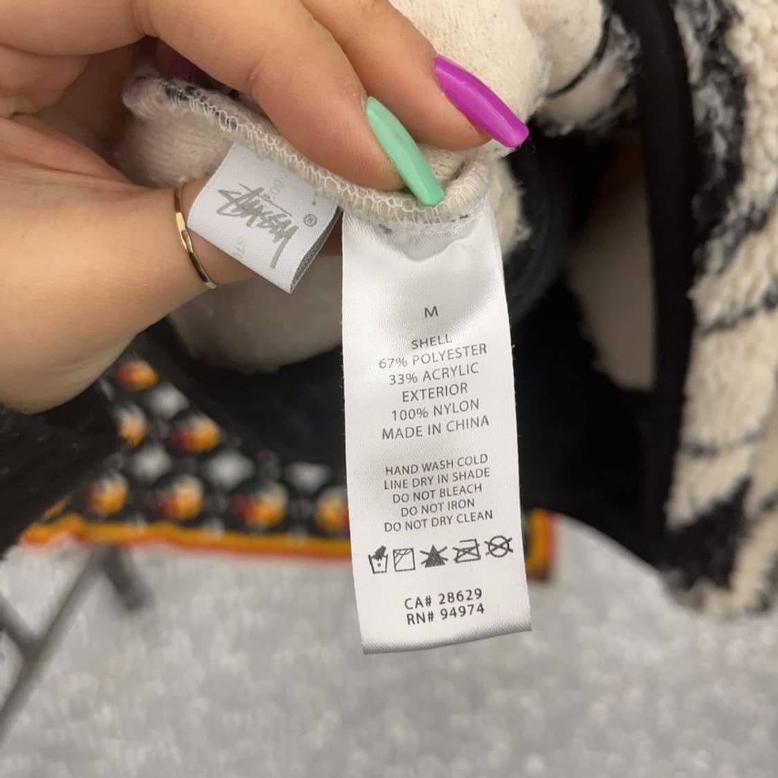 스투시 비너스 자카드 쉐르파 플리스 자켓 M C06921 상품이미지6