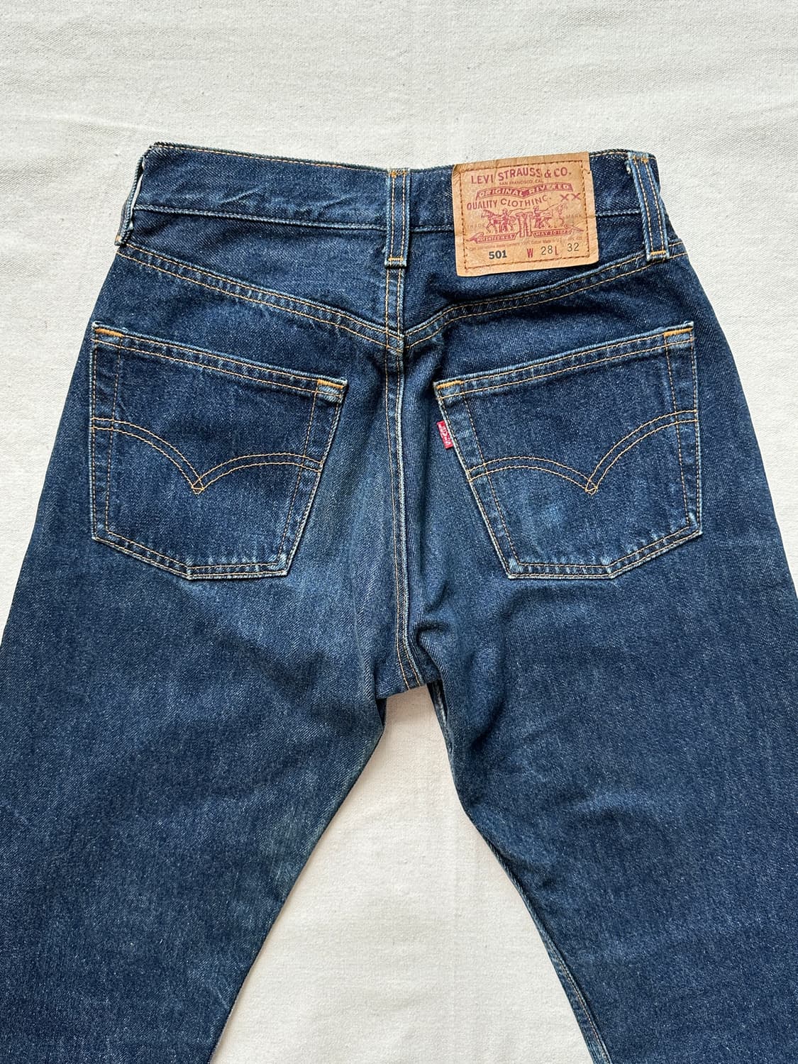 리바이스 90s USA made 501 인디고 데님팬츠 W28 실측 25 상품이미지5