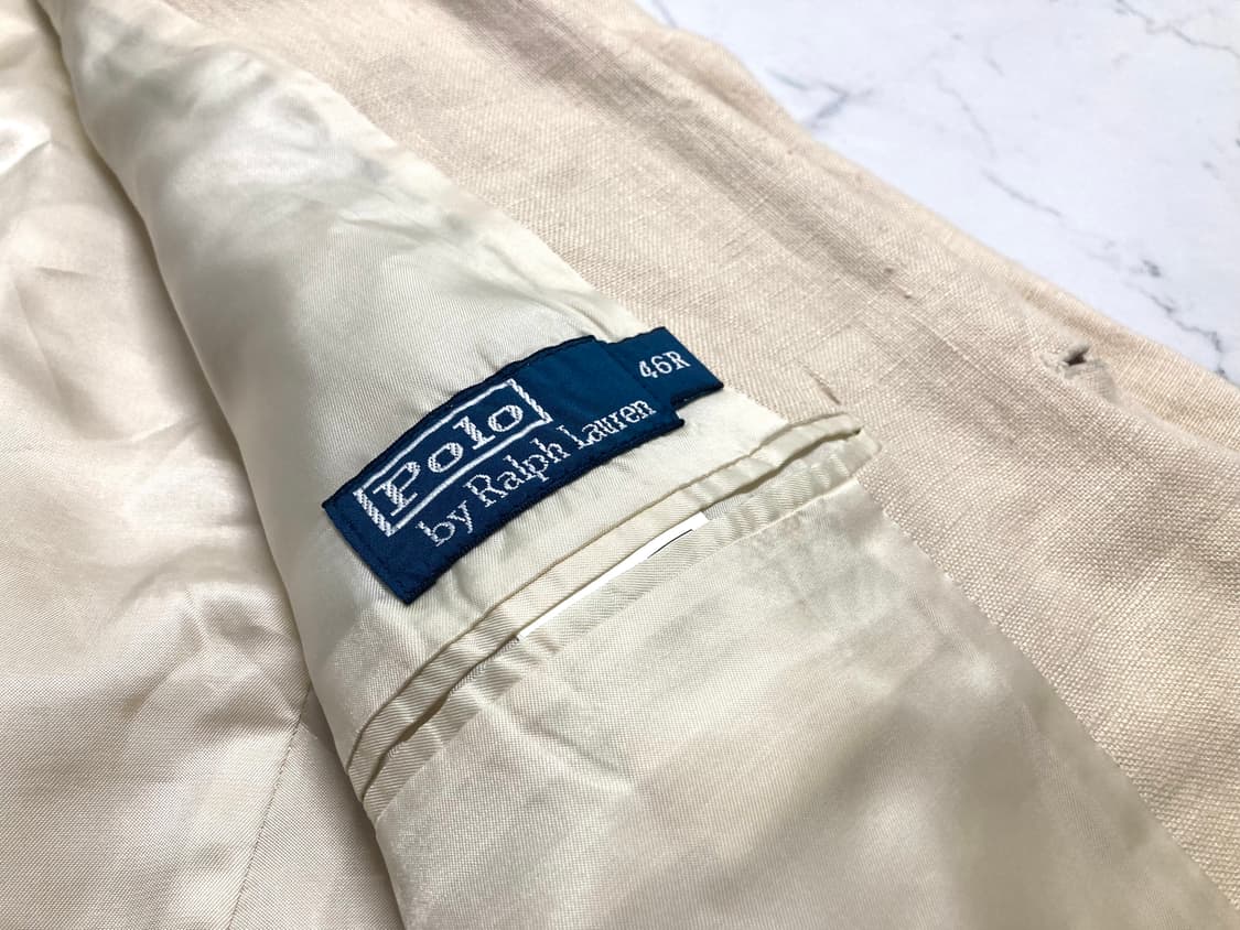 90-00s 폴로 랄프로렌 린넨 블레이저 자켓 46R, 100-105 상품이미지5