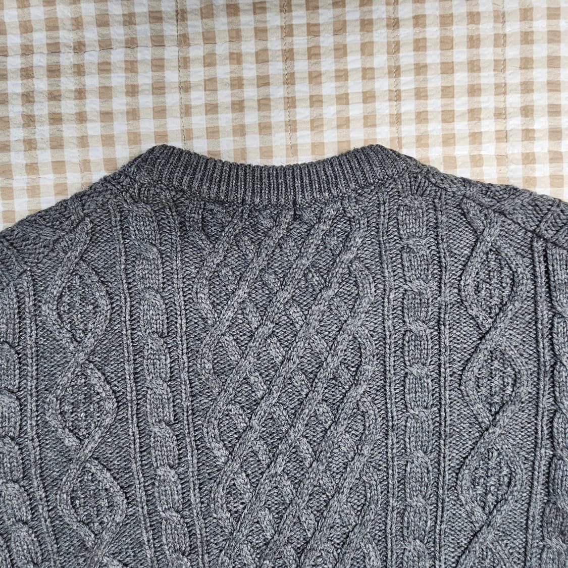 유니클로 케이블 울 니트 남자100~105 상품이미지5