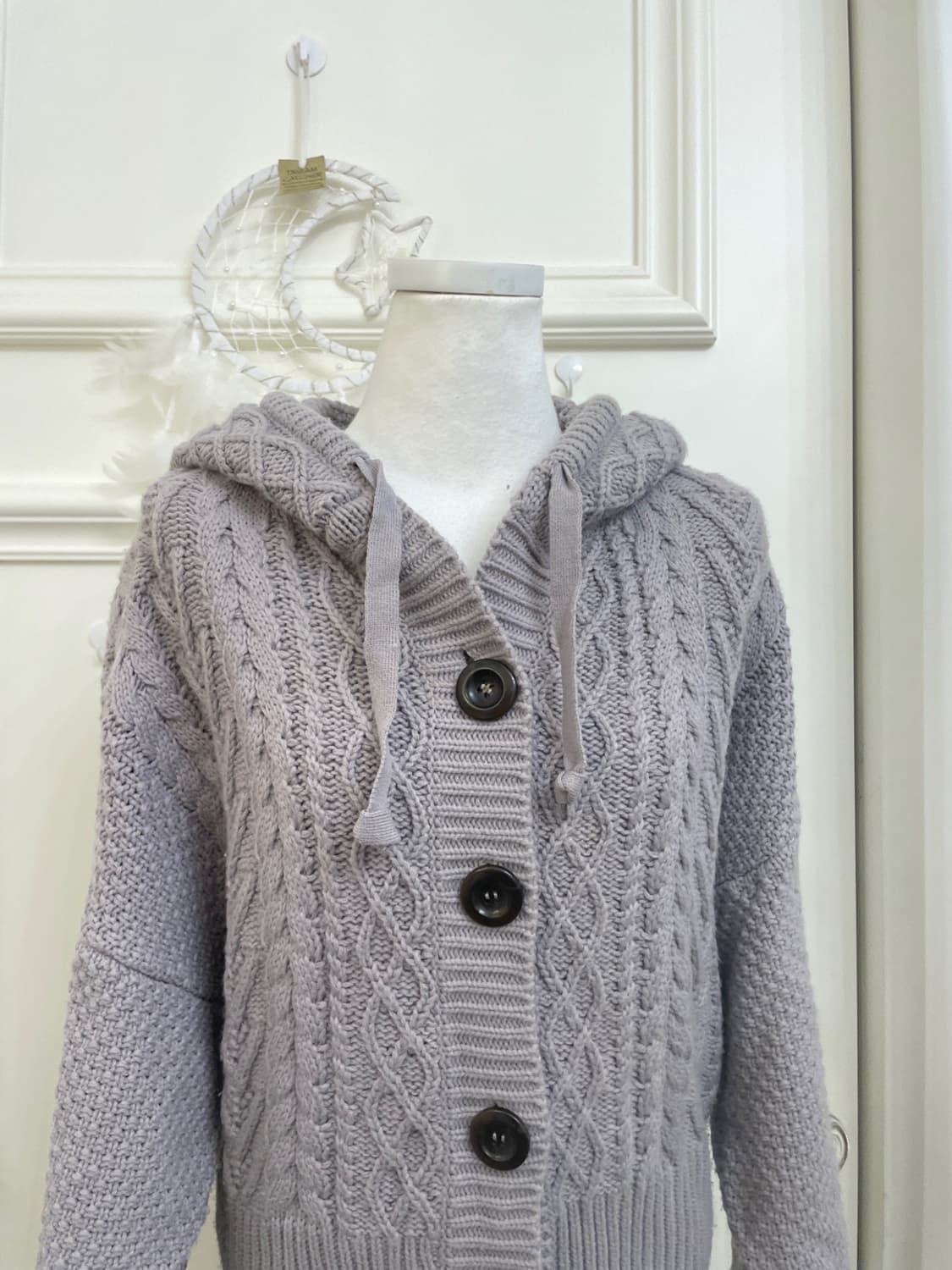 lavender loose twist hoodie cardigan 상품이미지5