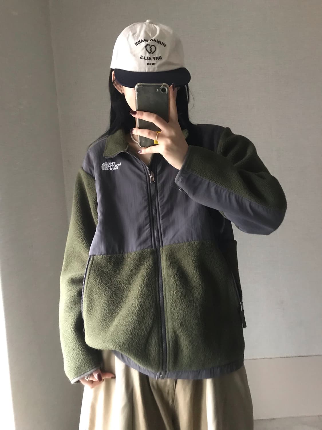 노페 카키 후리스 상품이미지2