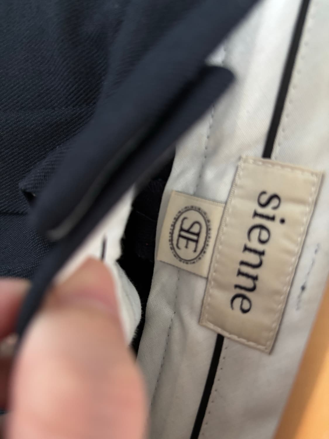 시엔느 sienne 핀턱 슬랙스 네이비 S 상품이미지5