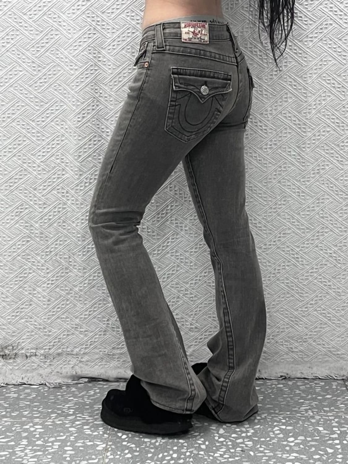 트루릴리전 빈티지 Y2K 워싱 부츠컷 데님팬츠 28인치 C09802 상품이미지1