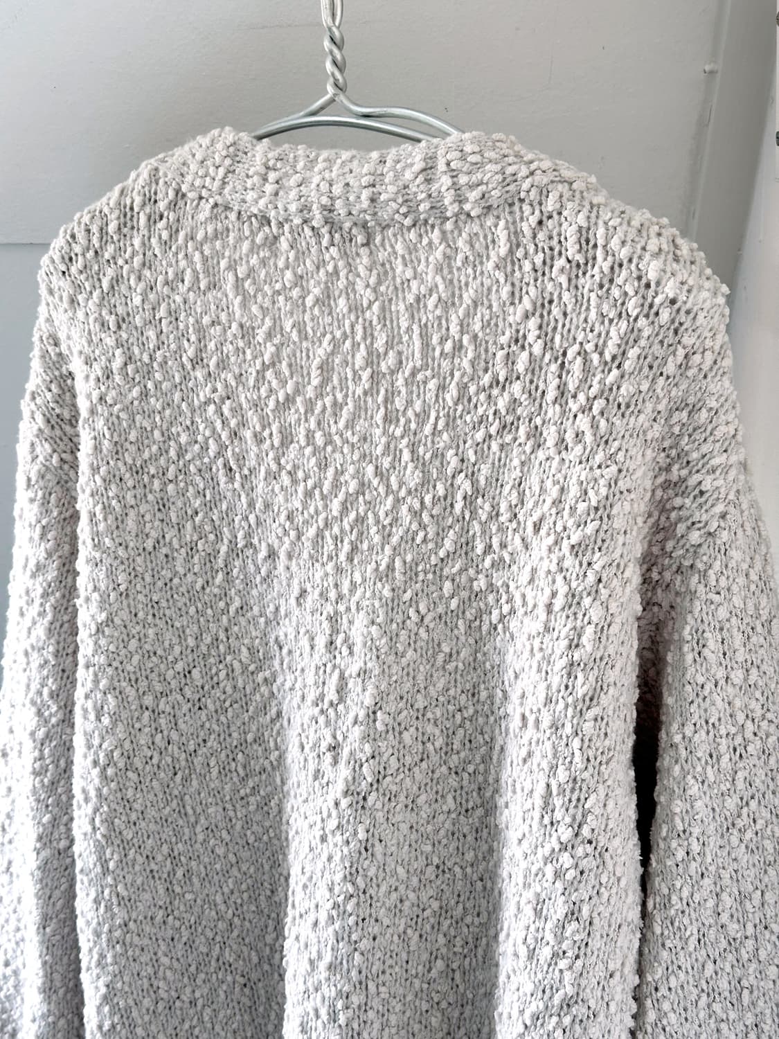 Boucle design cloudy touch knit cardigan 상품이미지5